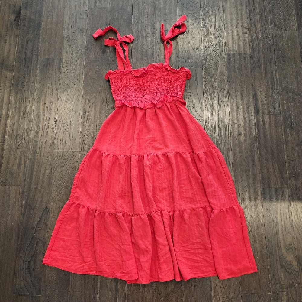 A.Calin By flying tomato, red maxi dress, size M